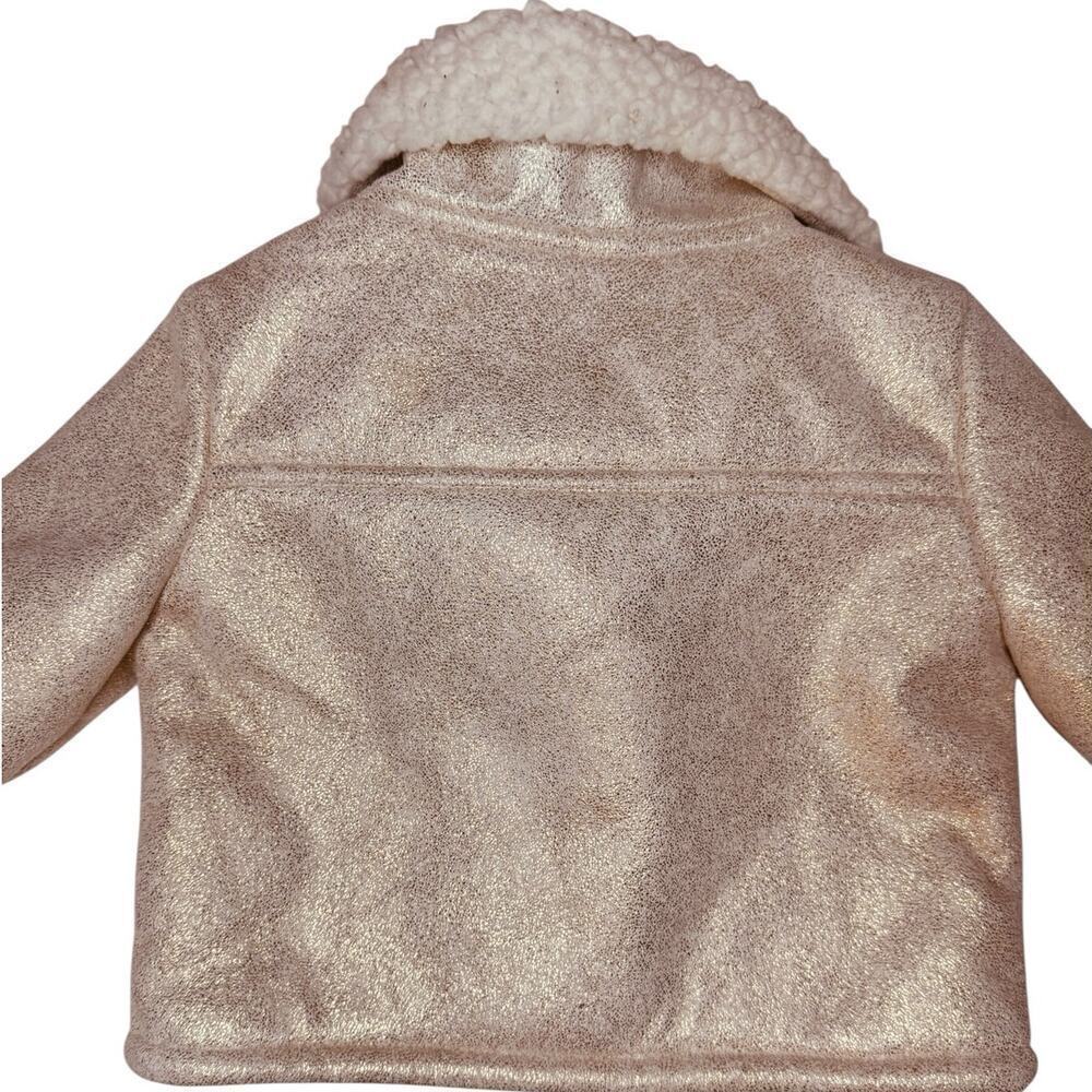OshKosh Genuine Kids Toddler Coat Rose Gold Sherpa Lined 3T Boujie Luxe - Picture 9 of 10